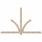 Ekena Millwork Redmond Smooth Timber Gable Bracket, Douglas Fir, 84"W x 53"H x 3 1/2"D x 3 1/2"F, 15/12 Pitch GBW084X53X0404RED00SDF - alternate 1